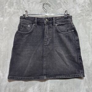 BDG Urban Outfitters Mini Skirt Womens XS Black Denim Streetwear College Casual